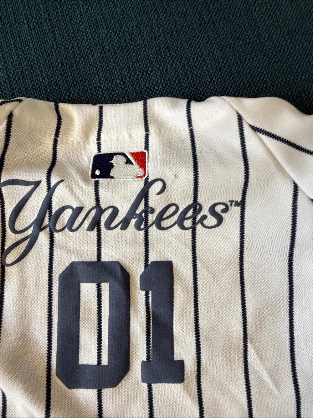 Pets Dog New York Yankees White & Navy Pinstripe Button-Front Shirt